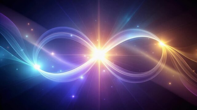 オーラに包まれた無限マークのループ映像