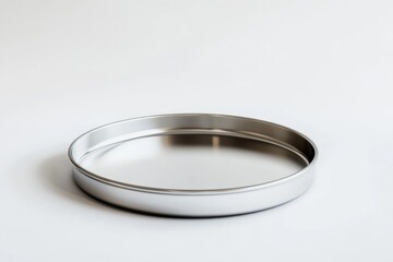 Silver Tray on a Wooden Table