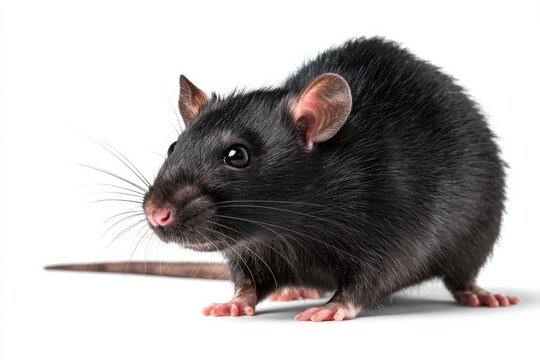 isolated rat with a copy space