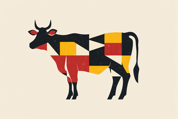 Artistic image of cow