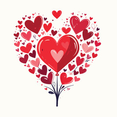 Valentine's Day Heart Holiday Background stock illustration