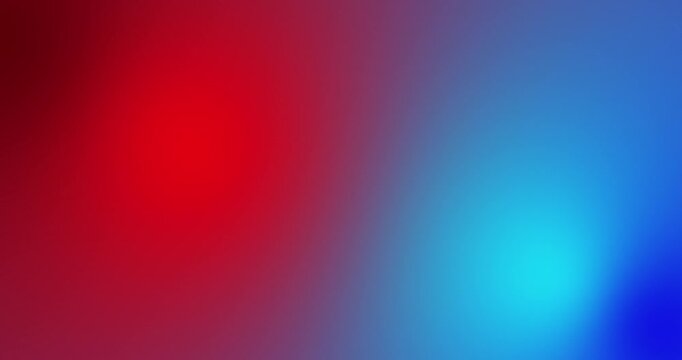 Abstract blurred red blue gradient background video. Smooth crimson to cyan tones with soft pastel glow, gentle fade, subtle shadows, and minimal elegant backdrop loop for motion graphics presentation