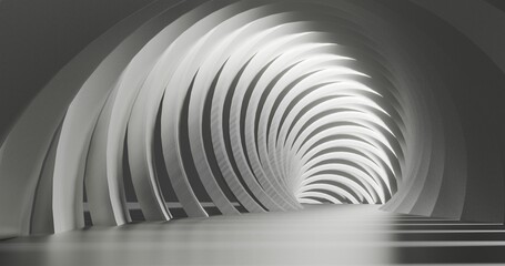 Naklejka premium Abstract architecture background arched interior 3d render