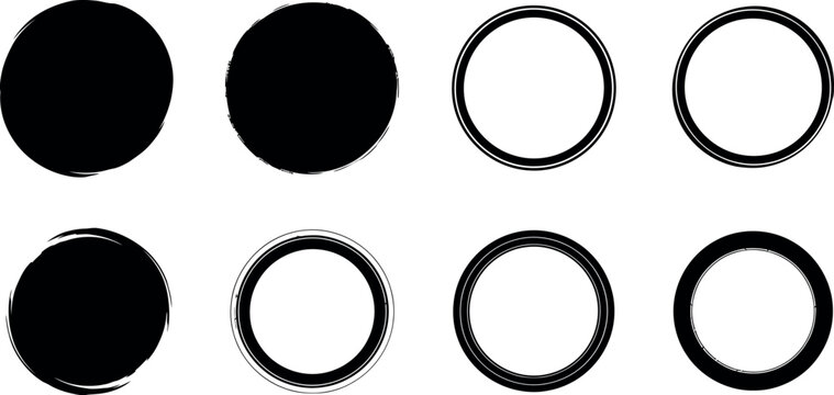 Minimalist black and white circular patterns