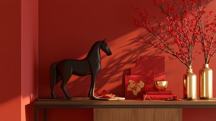 Chinese New Year horse interior