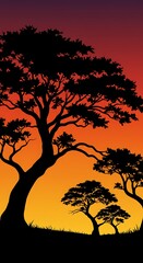 Ember Hues and Silhouettes