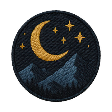 PNG Embroidered night sky patch