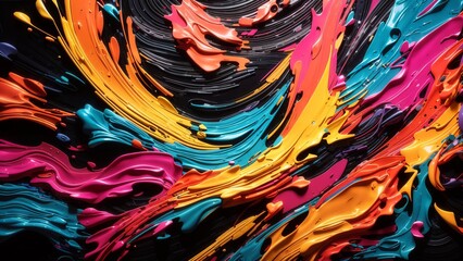 colorful abstract background on black