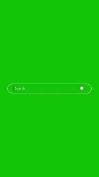 Search Bar With Magnifying Glass Animation Green Screen for Website SEO and Internet Optimization. 4K Resolution