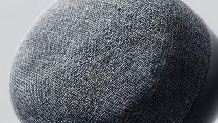 Close-up of a textured dark gray fabric with a woven pattern.