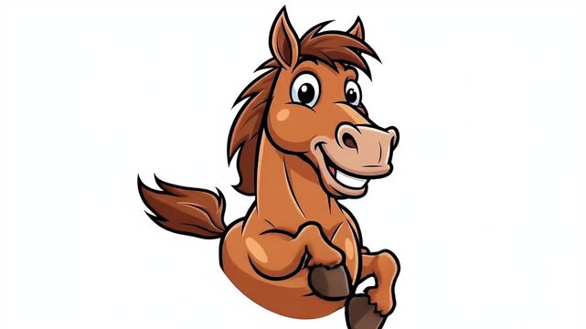 Cartoon Horse Animation Funny Character Expressive Smile