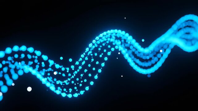 BlueWaveLineonBlackBackground