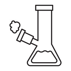Bong Vector Line icon Design