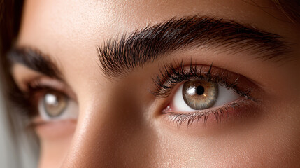 Fototapeta premium Luxury eyebrow and lash close-up for beauty and cosmetic branding. 