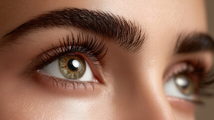 Obraz premium Luxury eyebrow and lash close-up for beauty and cosmetic branding. 