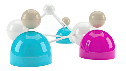 Colorful Molecular Structure Model