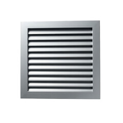 Modern metal ventilation grille isolated on transparent background