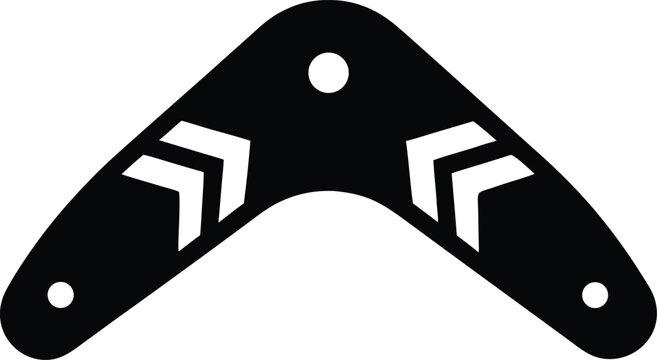 boomerang mungo man era silhouette vector illustration on transparent background