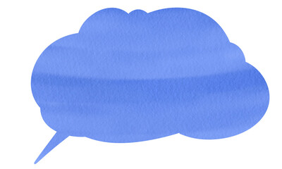 Hand Drawn Watercolor Speech Bubble PNG Clipart