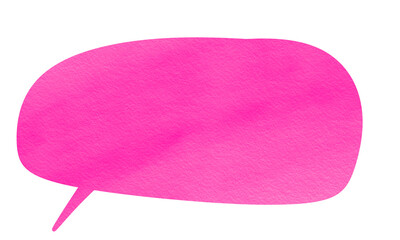 Hand Drawn Watercolor Speech Bubble PNG Clipart