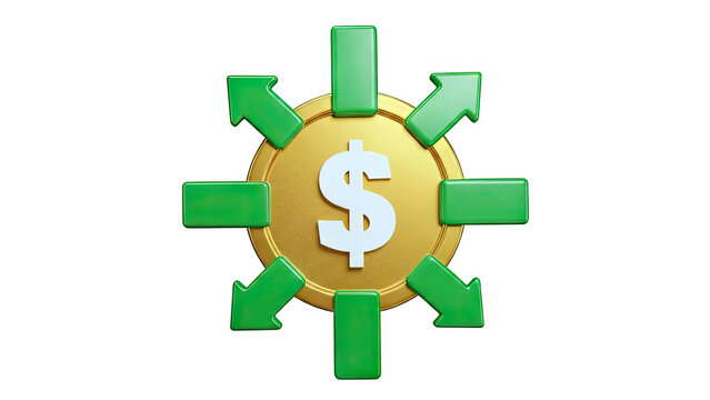 Dollar Symbol with Outward Arrows