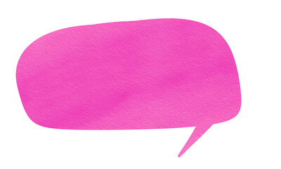 Hand Drawn Watercolor Speech Bubble PNG Clipart