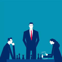 Strategy. Strategic planning of business. Vector illustration style