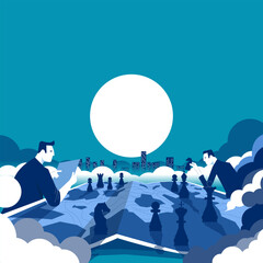 Strategy. Strategic planning of business. Vector illustration style