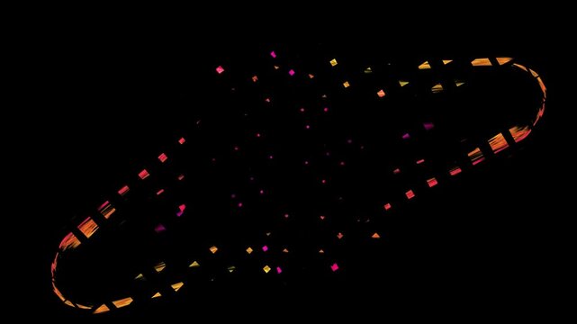Abstract Futuristic Ring Motion Graphics Background