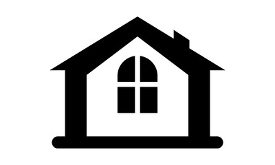 black roof home icon logo vector