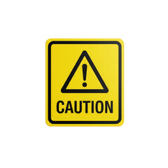 Obraz premium Warning sign alerts of caution isolated on transparent background