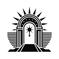 Fototapeta premium Sumerian Gate Of Heaven Symbol