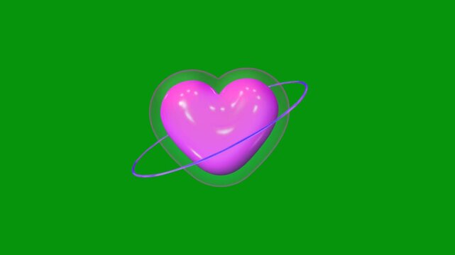 This romantic 4K green screen video features high-quality animated heart elements designed for love-themed projects. The smooth motion, clean chroma key background, and elegant heart visuals make it i