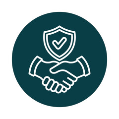 Obraz premium Secure partnership handshake isolated on transparent background