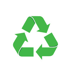 Recycling Symbol: The iconic green recycling symbol. A visual representation of environmental responsibility and conservation efforts.