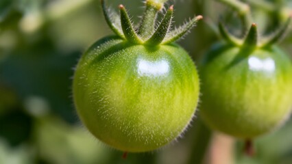 GreenTomatoesOnPlant