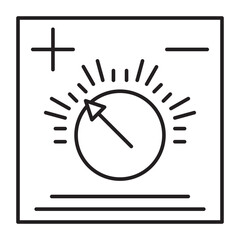 Temperature Knob Vector Line icon Design
