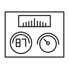 Thermoregulator Vector Line icon Design
