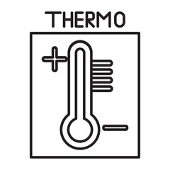 Thermometer Vector Line icon Design