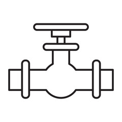 Valve Vector Line icon Design