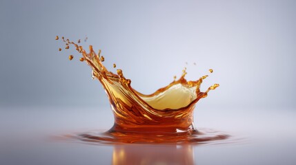 A splash of crude oil creating a dynamic crown shape