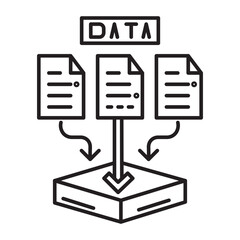 Data Collection Vector Line icon Design