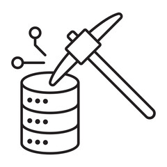 Data Mining Vector Line icon Design