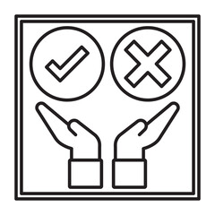 Decision Making Vector Line icon Design