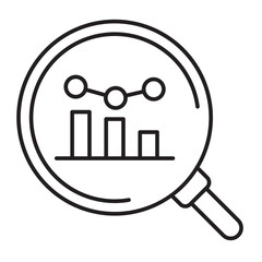 Forecast Analytics Vector Line icon Design