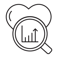 Health Graph Vector Line icon Design