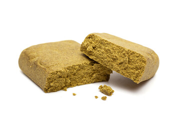 Hashish isolated on white background