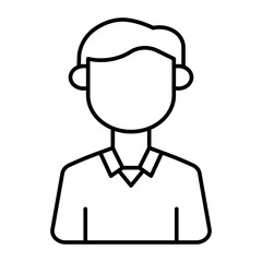 Obraz premium Man Vector Line Icon Design