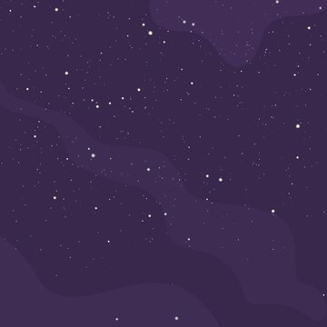 Purple starry nebula galaxy space cartoon background design