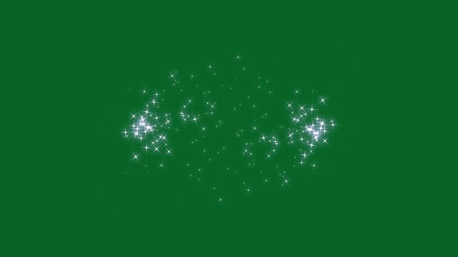 White glowing glitter particle trail, luxury white glitter sparkles trail, magic dust, pixie dust path, sparkling star transition effect, blinking cartoon shine stars on green screen background. 4k